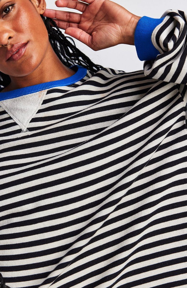 Women's Roomy Striped Relaxed Weekend Sweater
