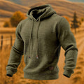 Men's Soft Textured Waffle Hoodie Sweatshirt