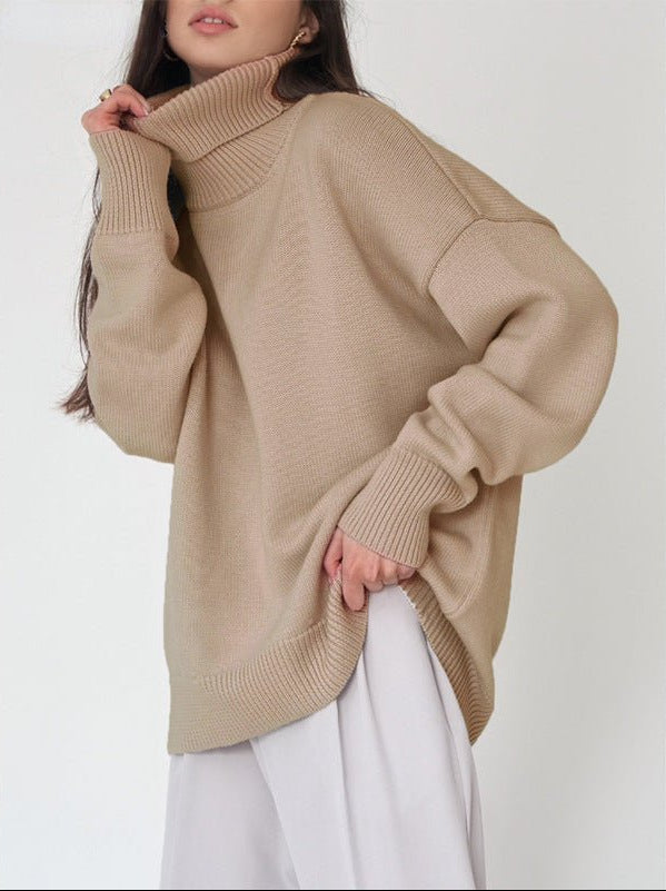 Women's Everyday Layering Loose High Neck Sweater