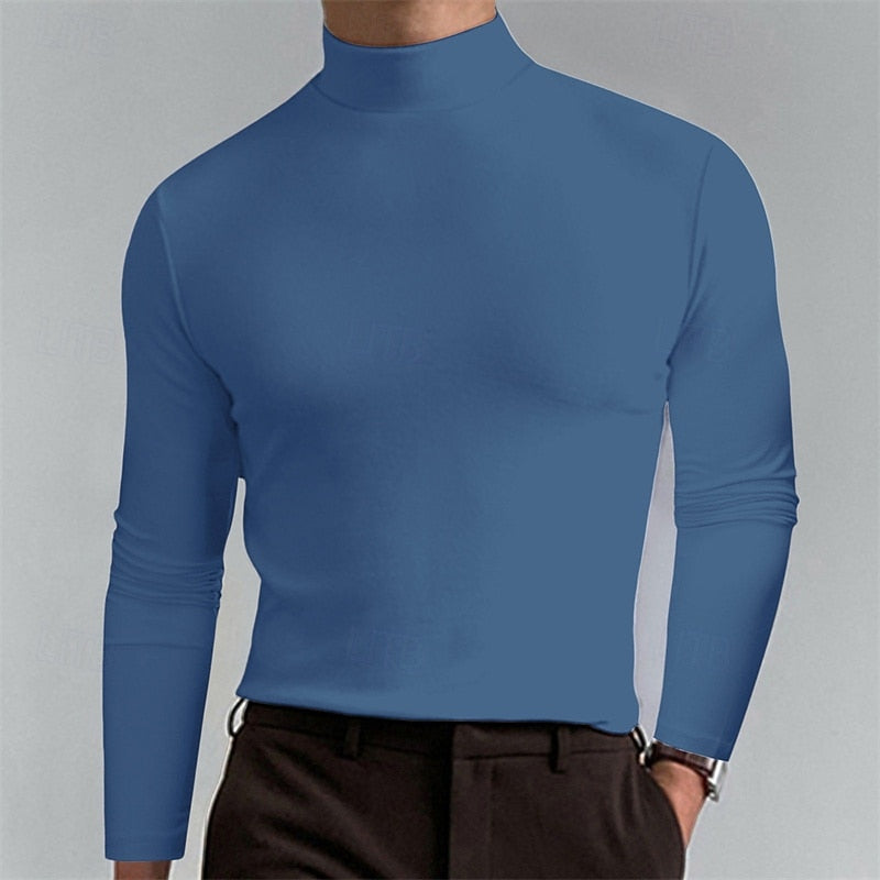 Men's Winter Turtleneck Sweater with Classic Fit