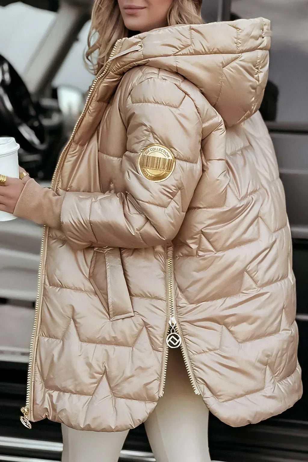 Women's Shaped Warm Winter Coat with Refined Lines