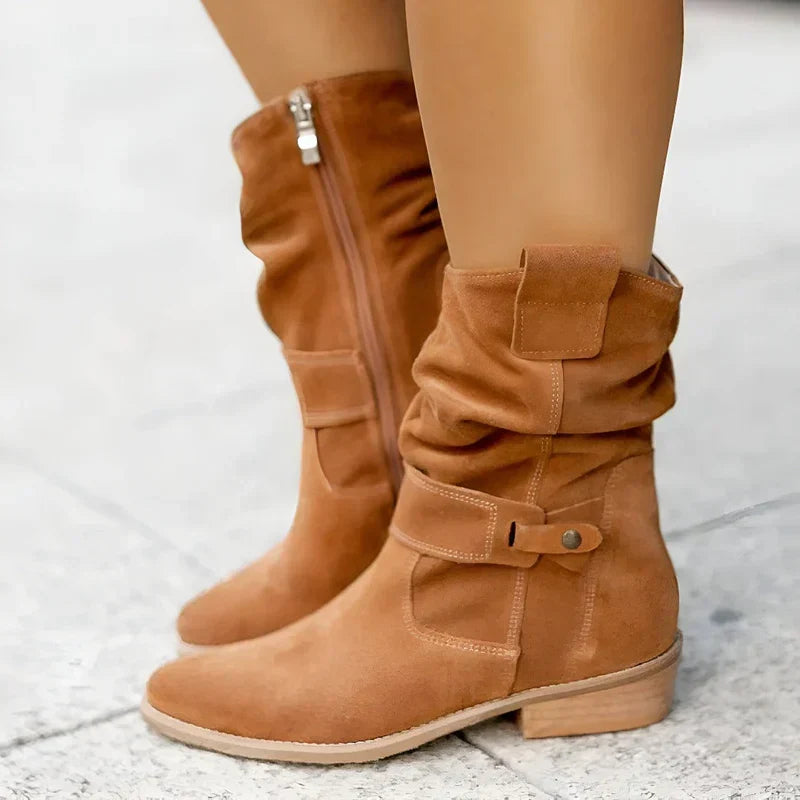Women's Gel Sole Supportive Faux Suede Boots