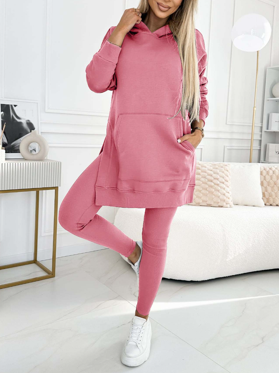 Women's Travel Day Hooded Pullover Legging Two Piece Set