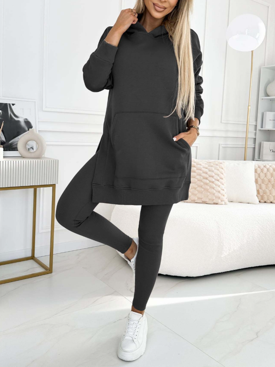 Women's Travel Day Hooded Pullover Legging Two Piece Set