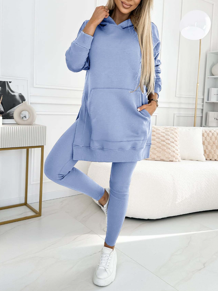 Women's Travel Day Hooded Pullover Legging Two Piece Set