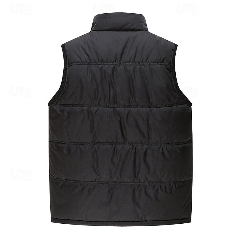 Men's Sleeveless Puffer Gilet Lined in Sherpa