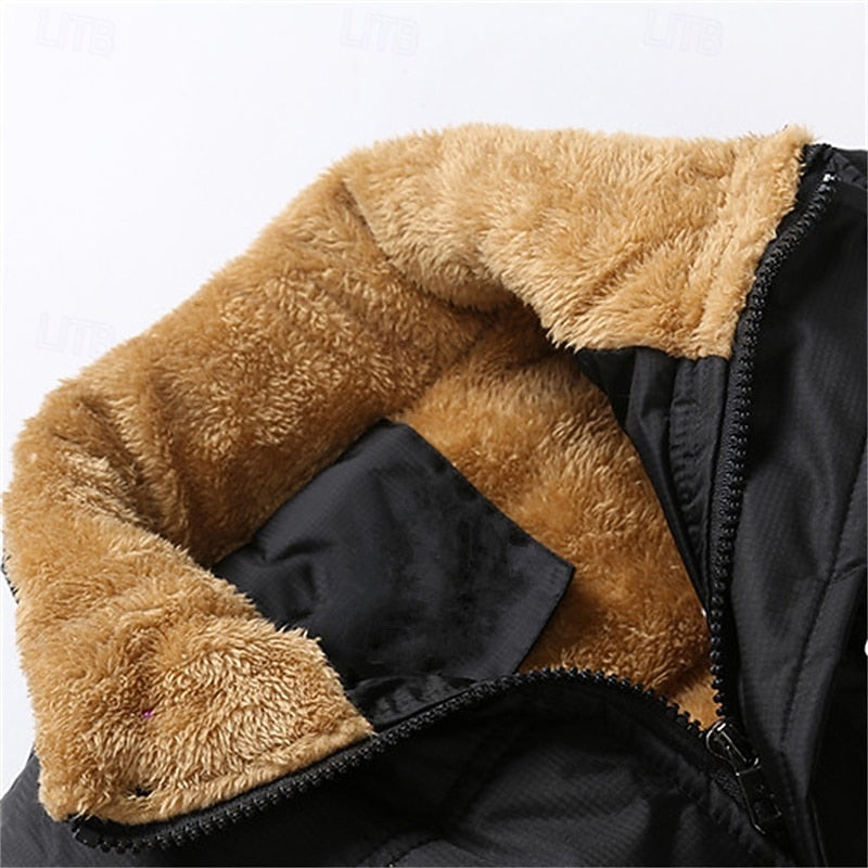 Men's Sleeveless Puffer Gilet Lined in Sherpa