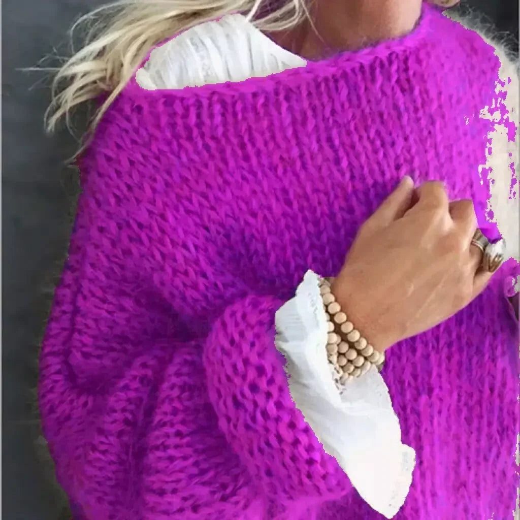 Women's Relaxed Mohair Blend Roomy Layering Sweater
