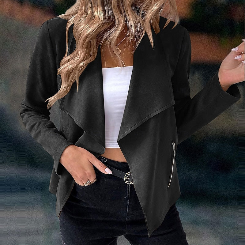 Women's Soft Draped Cardigan-Style Jacket