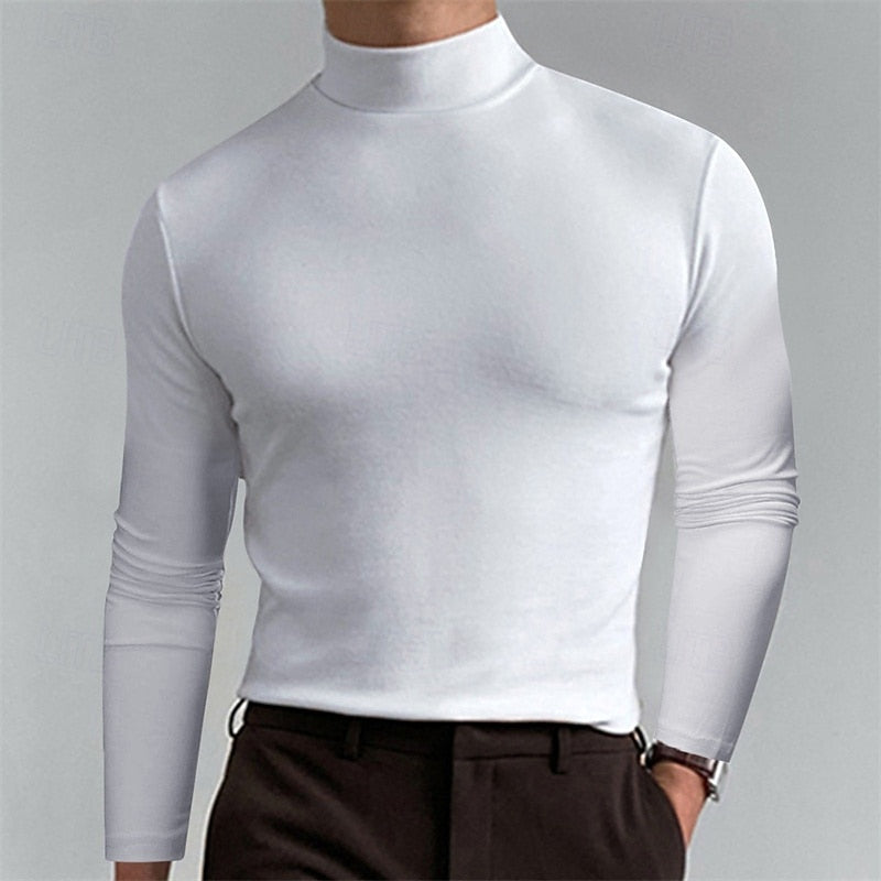 Men's Winter Turtleneck Sweater with Classic Fit