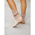 Women's Gentle Block Heel Relaxed Shaft Short Boots