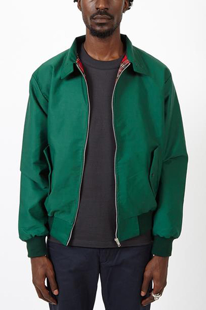 Men's Tartan Lined Zip-Up Harrington Coat