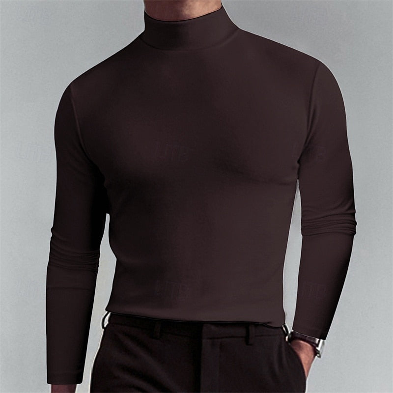 Men's Winter Turtleneck Sweater with Classic Fit