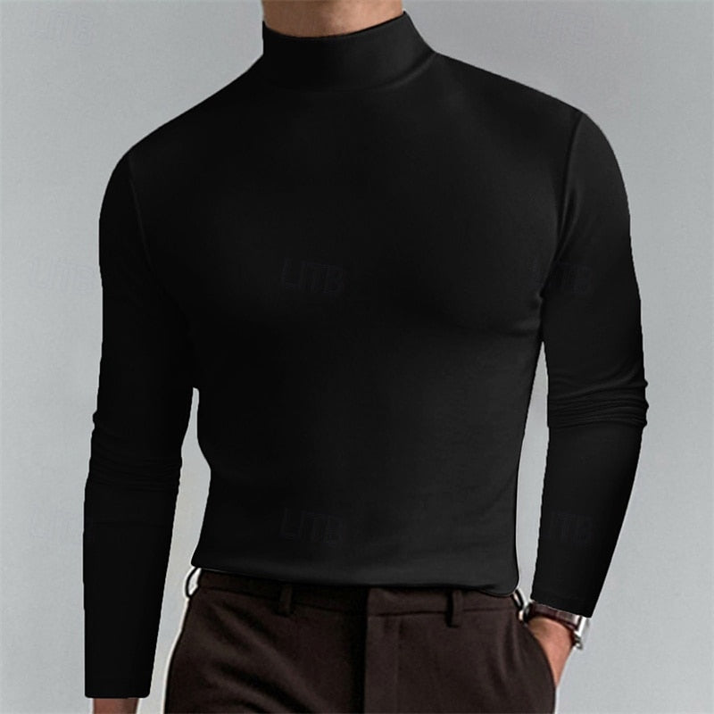 Men's Winter Turtleneck Sweater with Classic Fit