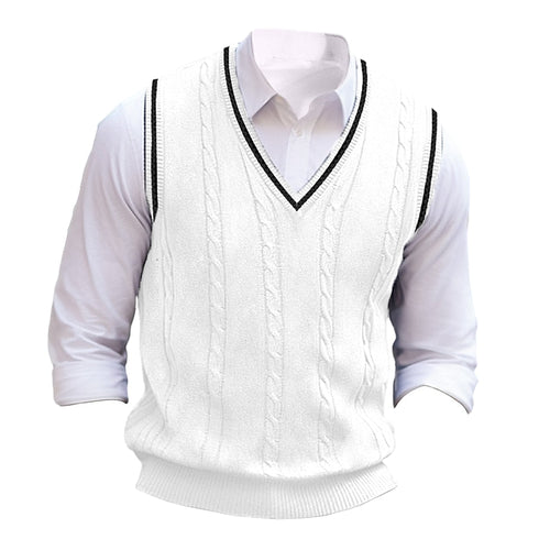 Men's Classic Cable Stitch Sweater Vest for Layering