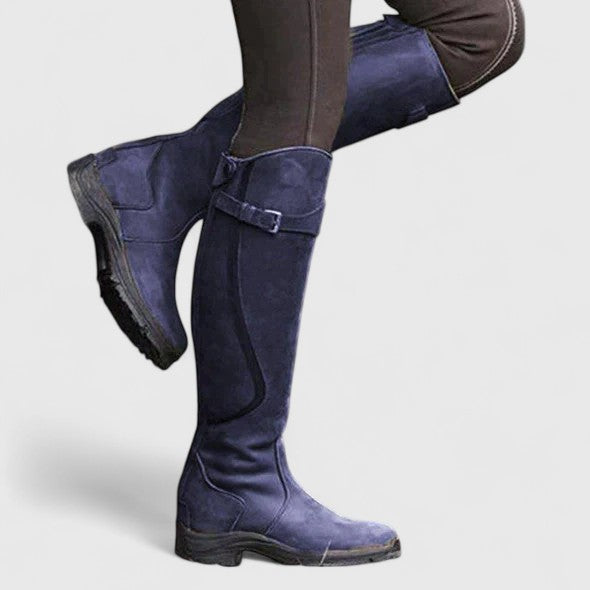 Women's Refined Silhouette Boots with Buckle Detail