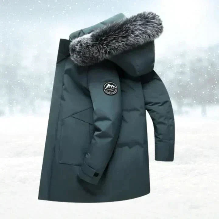 Men's Rain-Resistant Extended-Length Hooded Parka