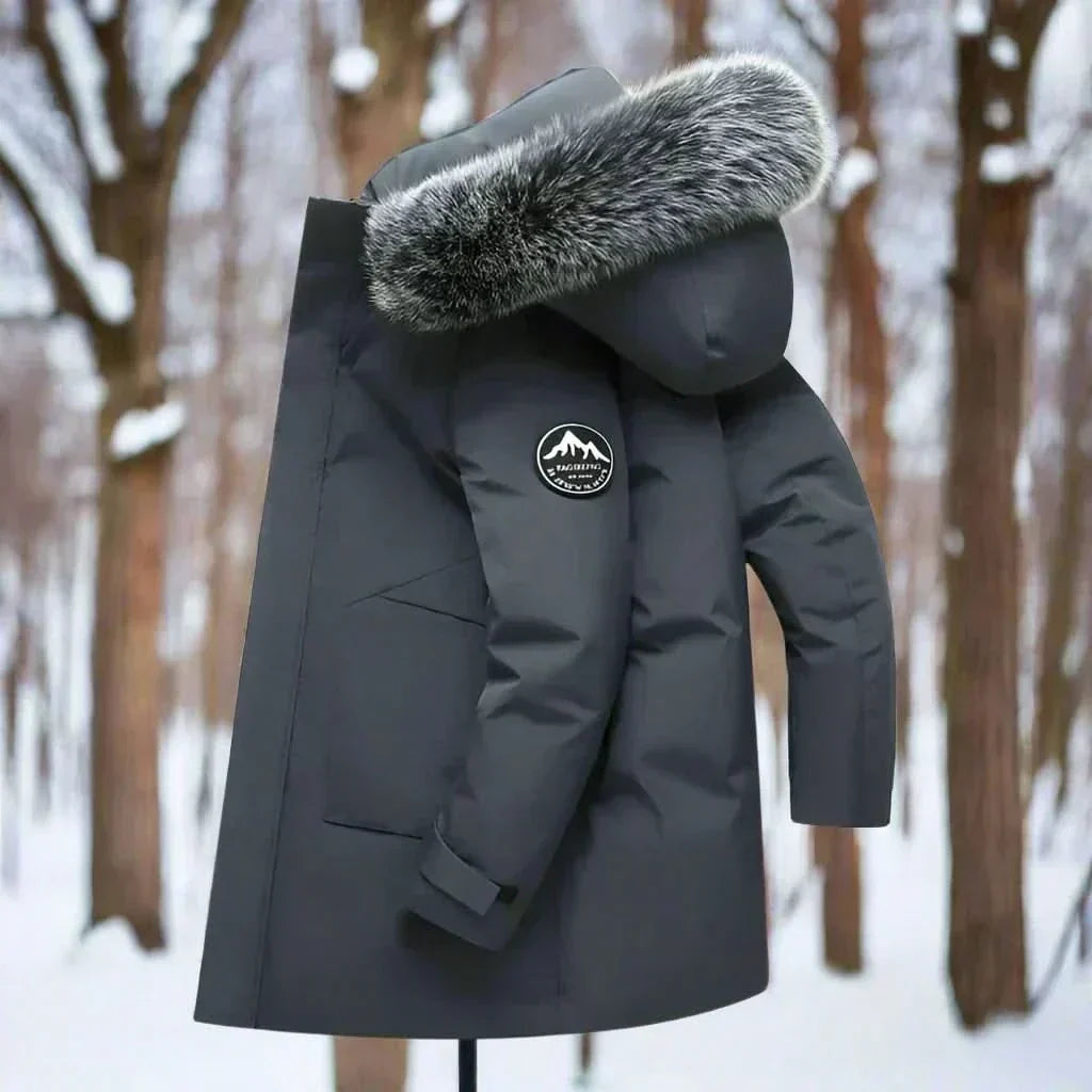Men's Rain-Resistant Extended-Length Hooded Parka