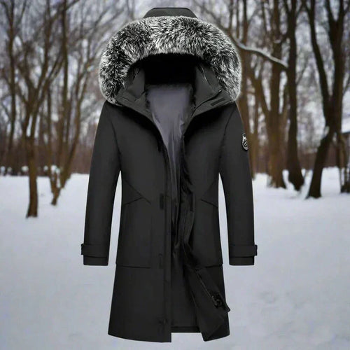 Men's Rain-Resistant Extended-Length Hooded Parka