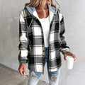 Women's Loose Checked Cardigan Sweater