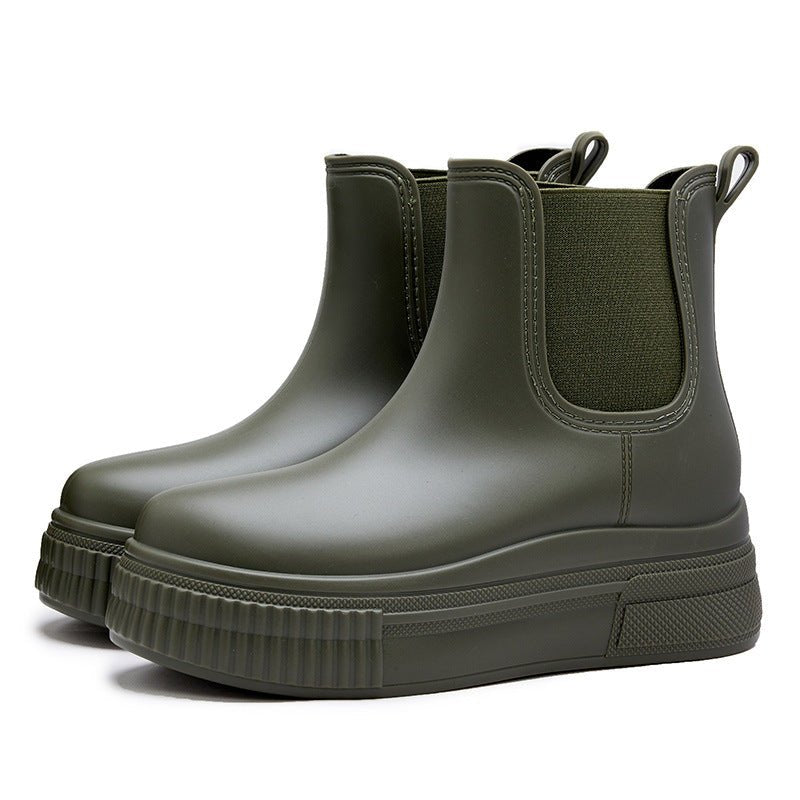 Women's Dry-Keeping Chelsea Ankle Boots on Platform Sole