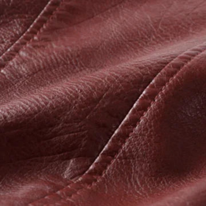 Women's Short Cinched Faux Leather Biker Coat