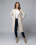 Women's Long Sleeve Midi Double Breasted Overcoat