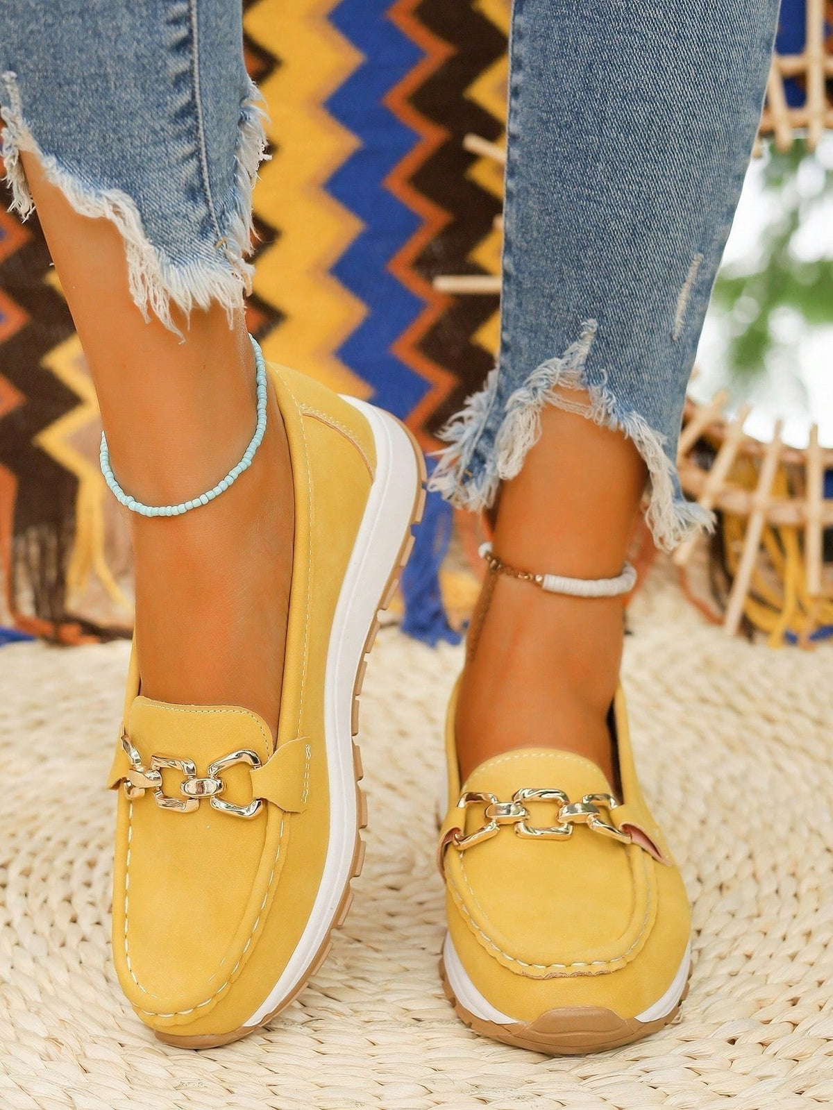 Women's Everyday Comfort Buckle Detail Moccasins