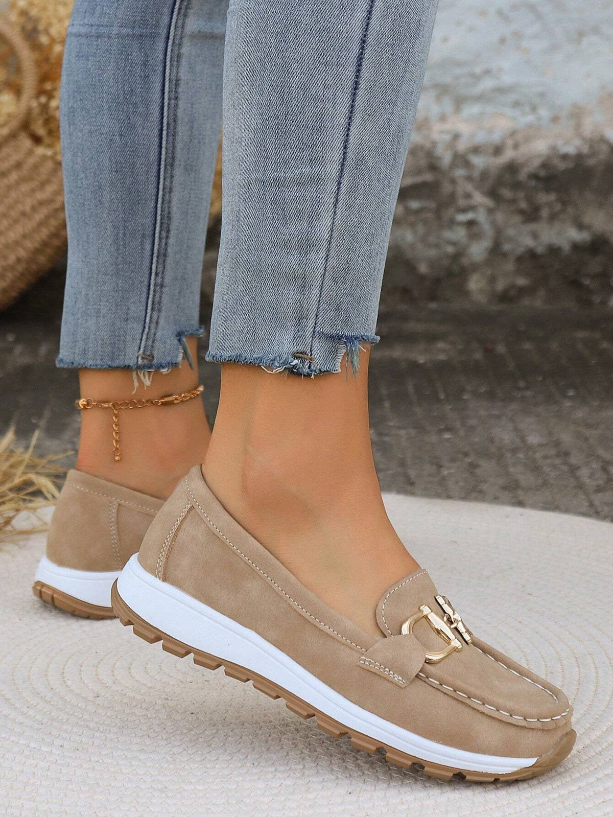 Women's Everyday Comfort Buckle Detail Moccasins