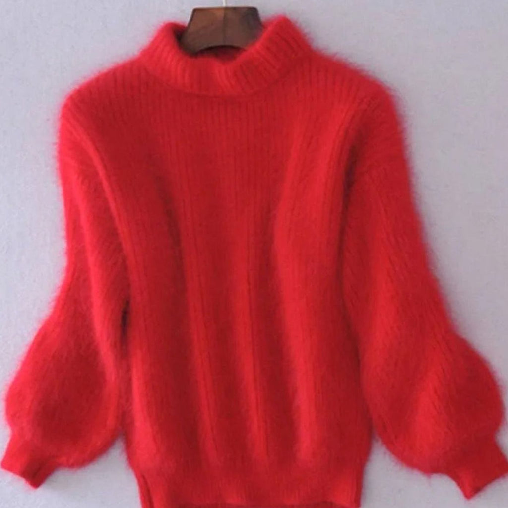 Women's Plush Soft Turtleneck Sweater for Cold Mornings