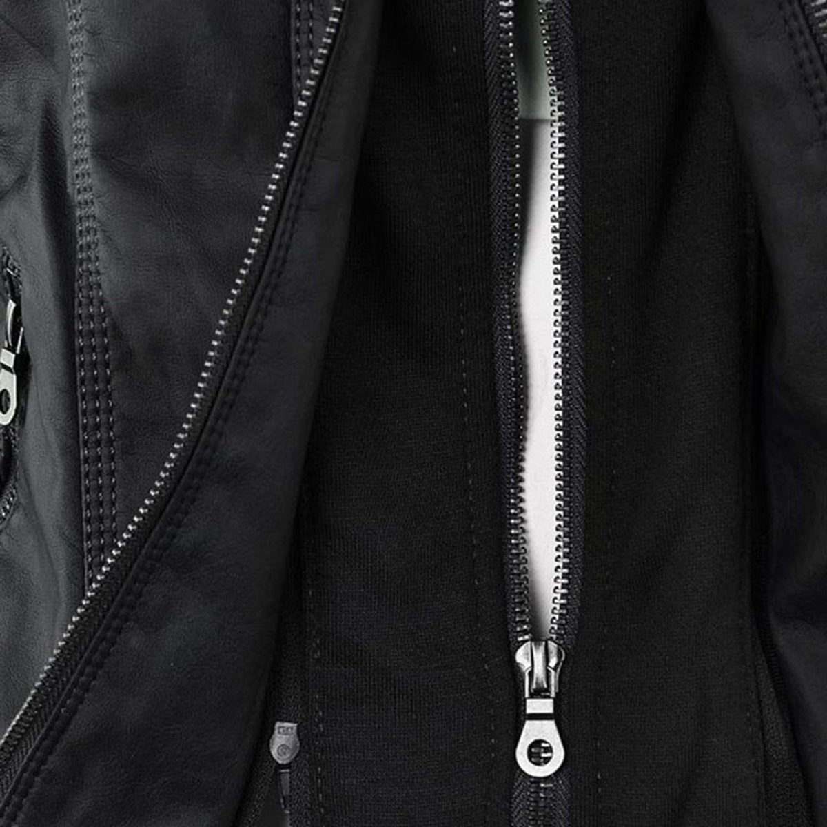 Women's Zip-Off Hood Vegan Leather Biker Coat