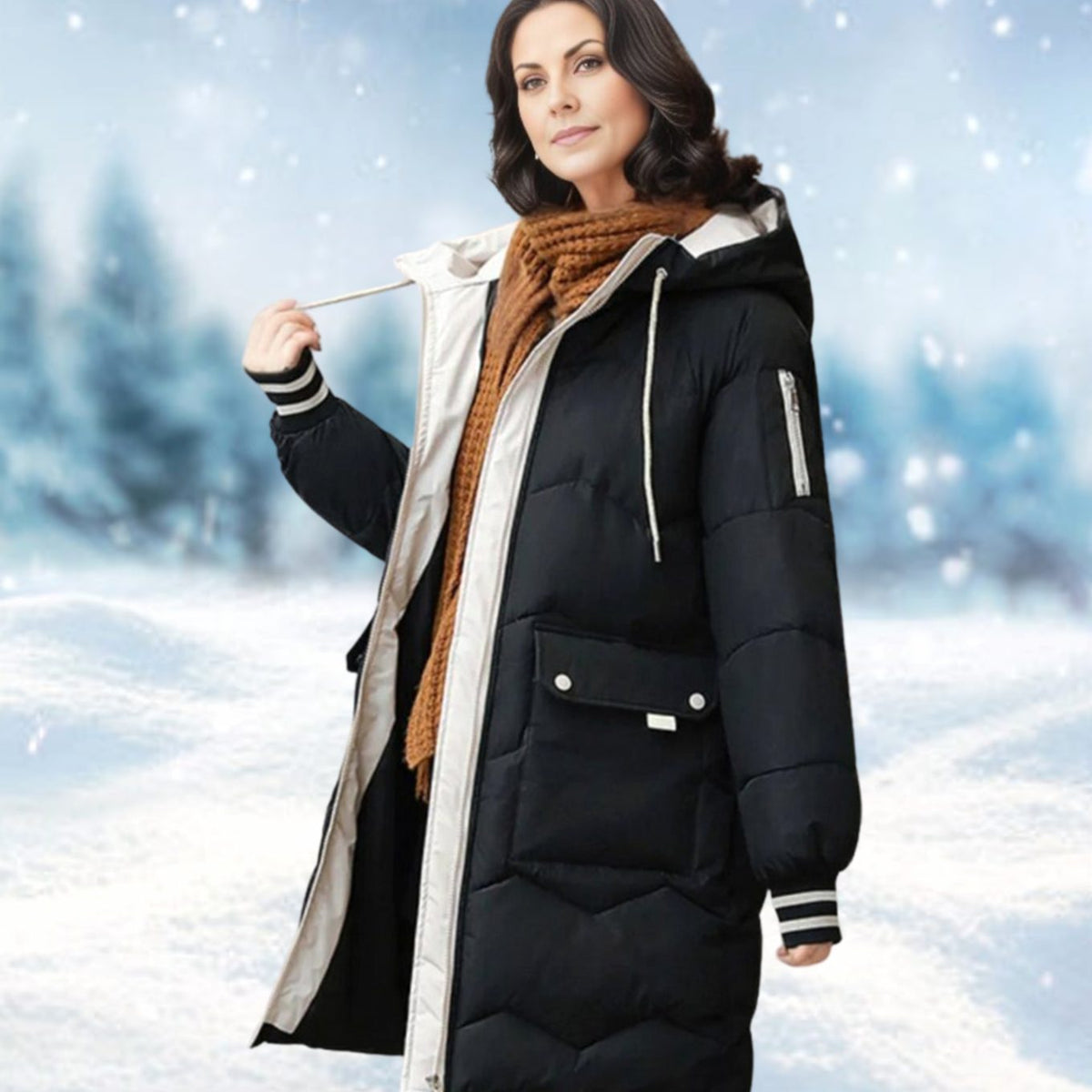 Women's Thick Insulated Puffer Coat with Hood