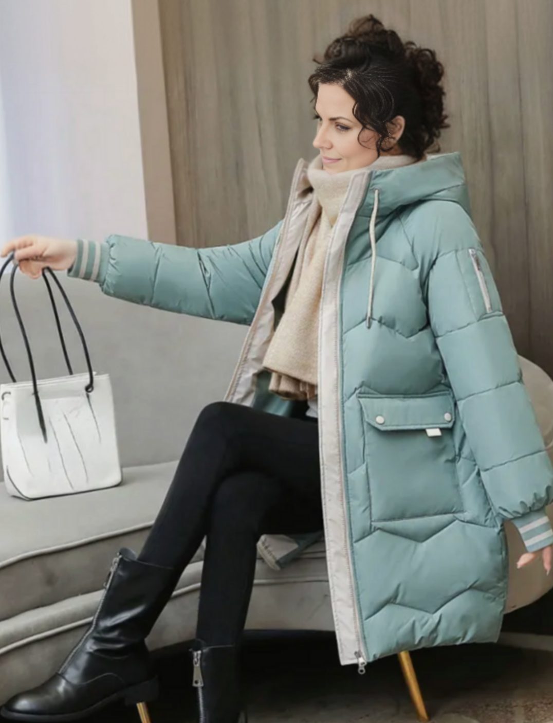 Women's Thick Insulated Puffer Coat with Hood