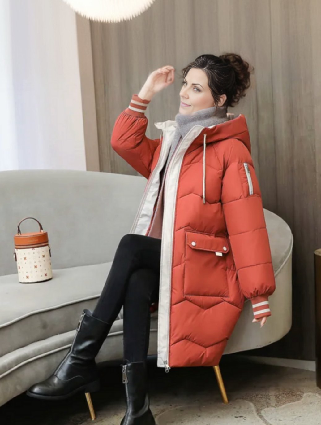 Women's Thick Insulated Puffer Coat with Hood