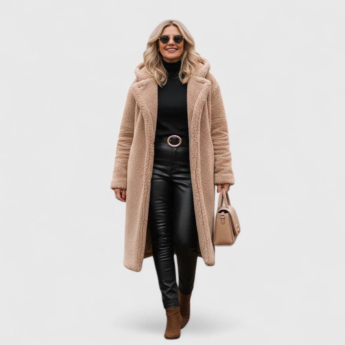 Women's Cozy Teddy Fleece Winter Coat