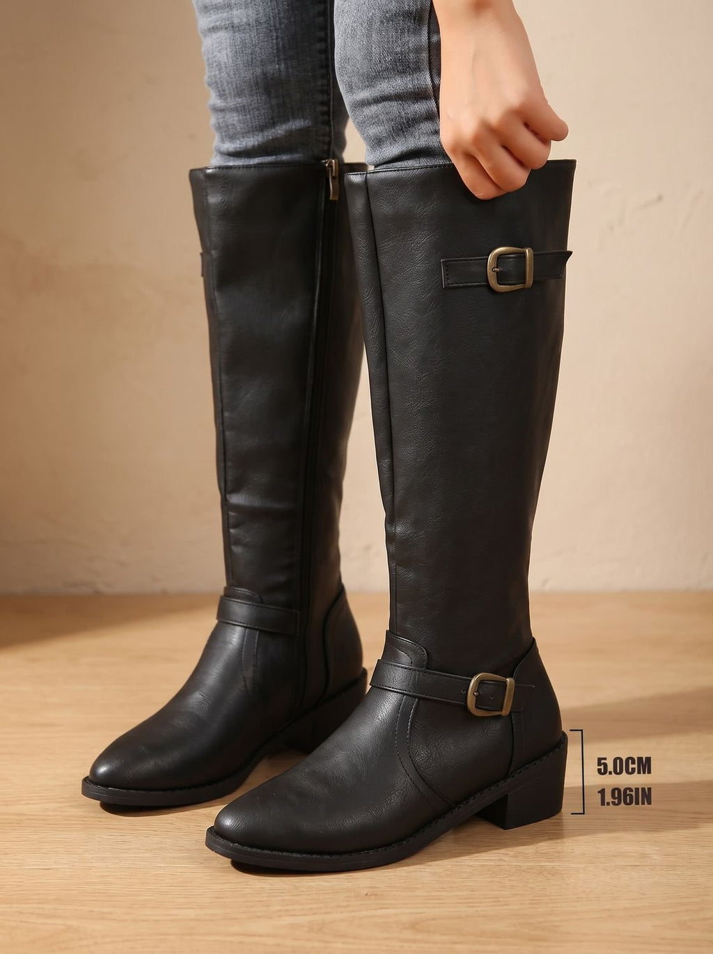 Women's Tall Riding Boots with Cushioned Footbed