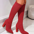 Women's Ribbed Knit Pull-On Pointed Sock Boots