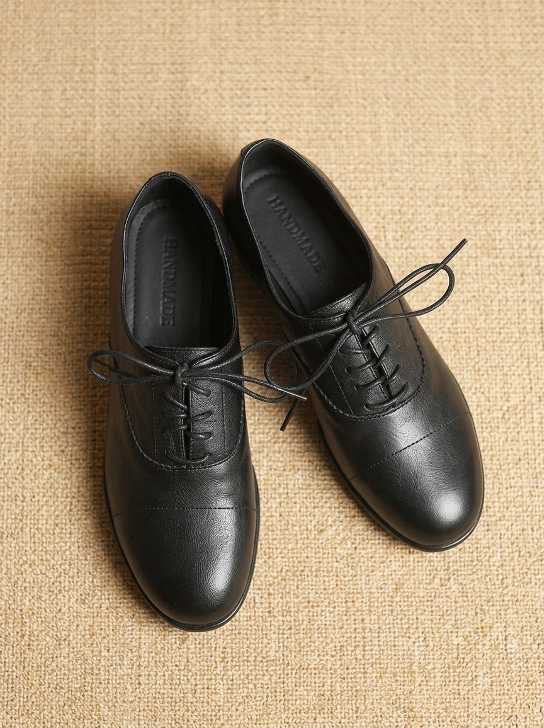 Women's Vintage Style Cushioned Cap Toe Flat Oxfords