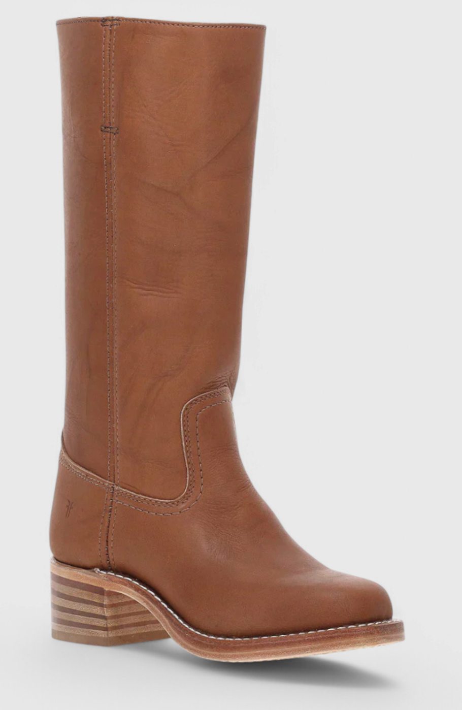 Women's Knee-High Stacked Heel Genuine Leather Boots