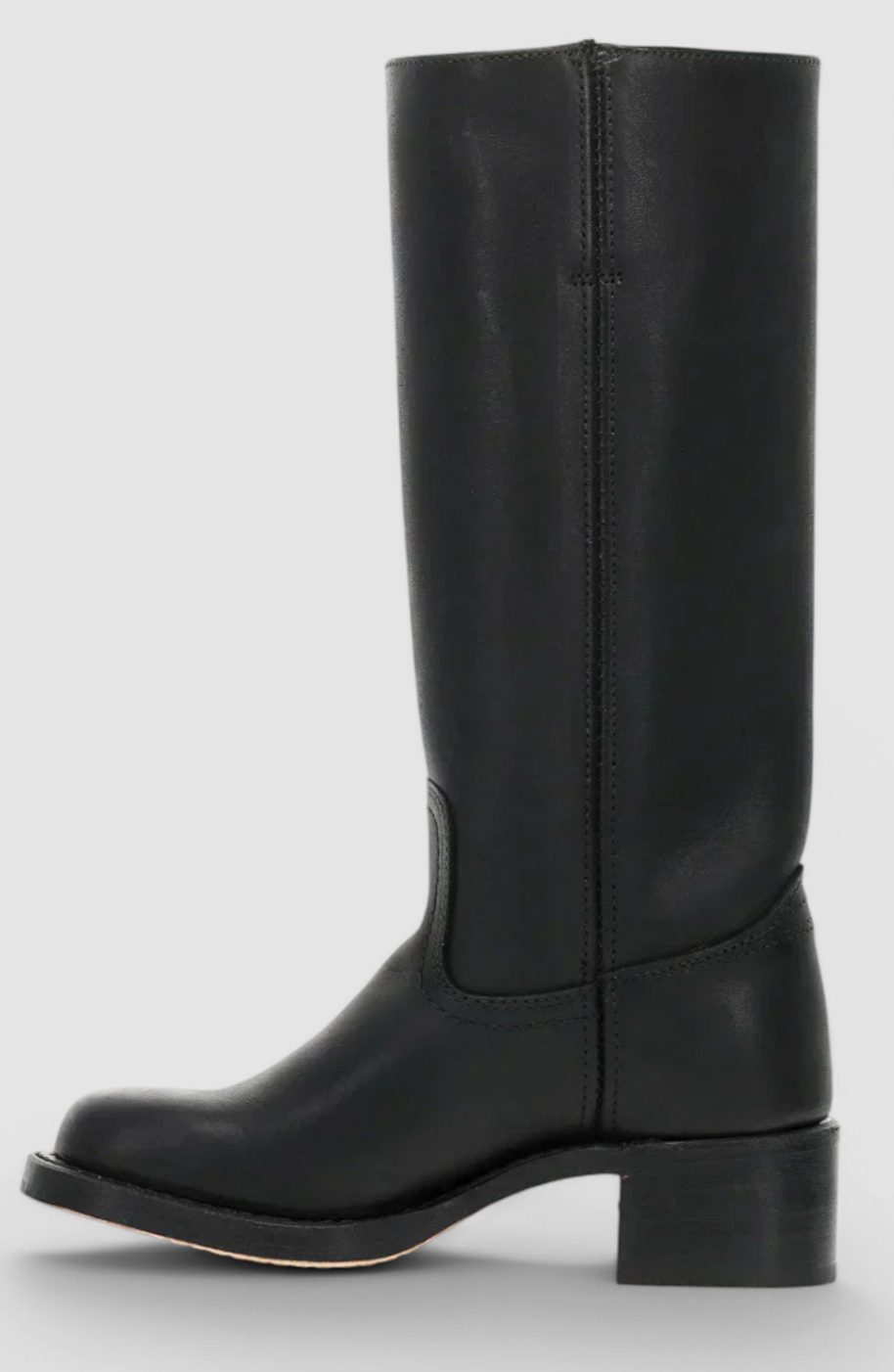 Women's Knee-High Stacked Heel Genuine Leather Boots