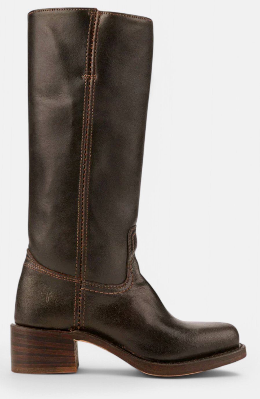 Women's Knee-High Stacked Heel Genuine Leather Boots