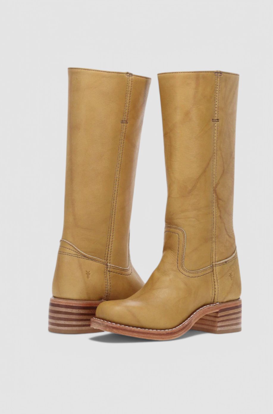 Women's Knee-High Stacked Heel Genuine Leather Boots
