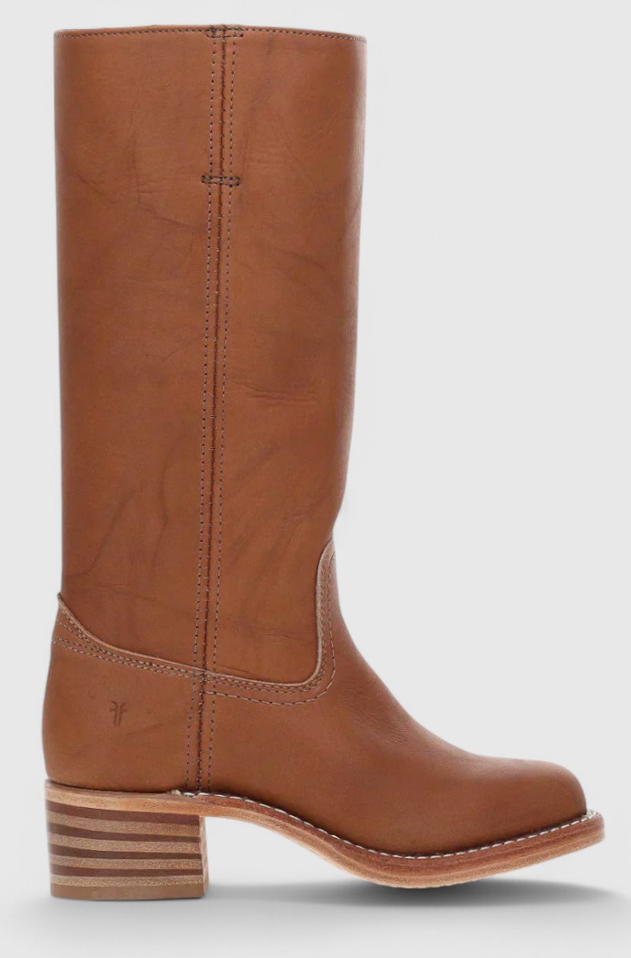 Women's Knee-High Stacked Heel Genuine Leather Boots