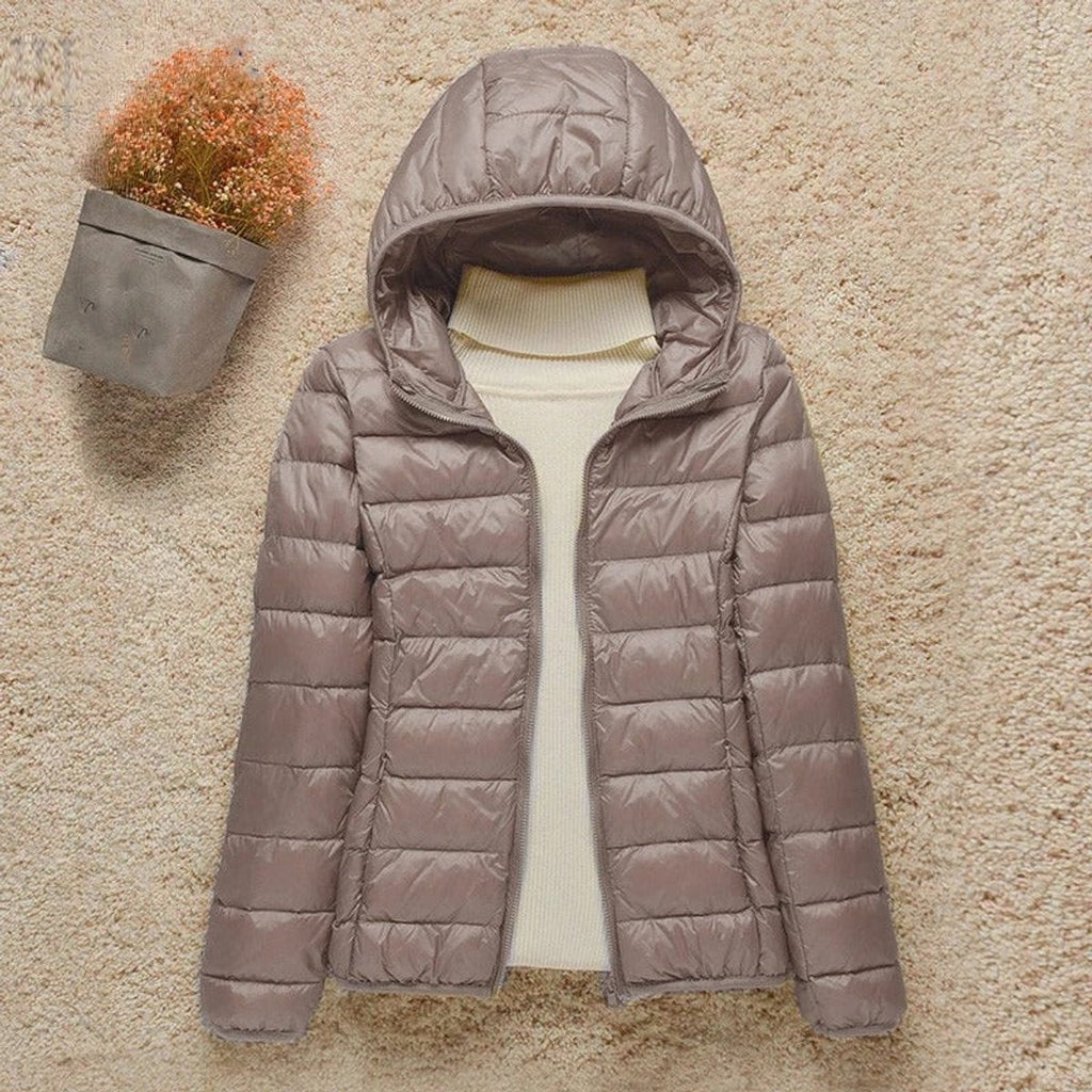 Women's Compact Fold-Up Quilted Puffer Coat
