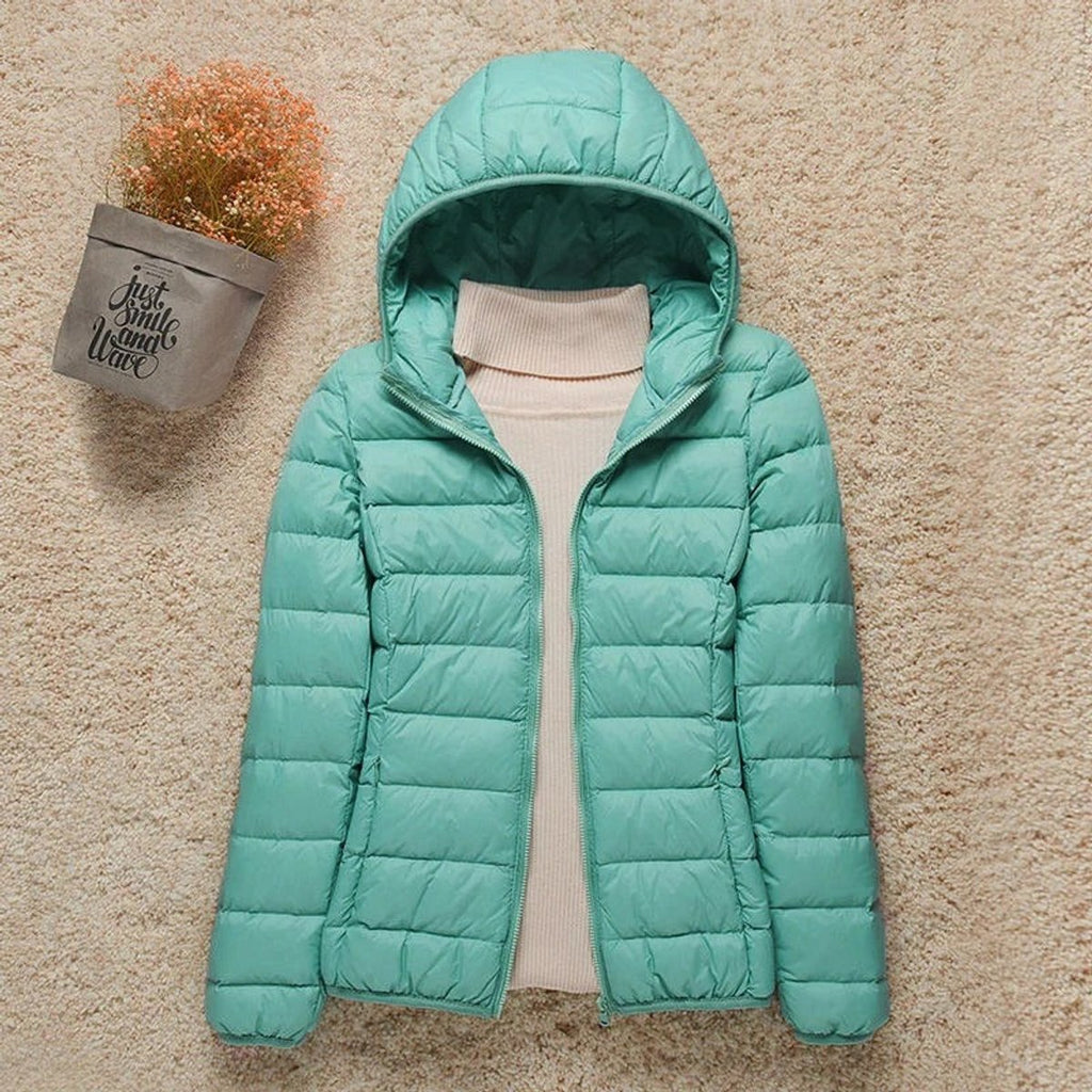 Women's Compact Fold-Up Quilted Puffer Coat