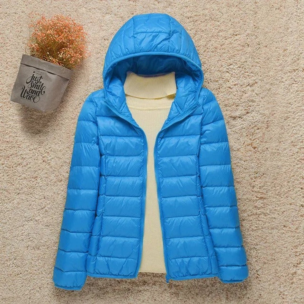 Women's Compact Fold-Up Quilted Puffer Coat