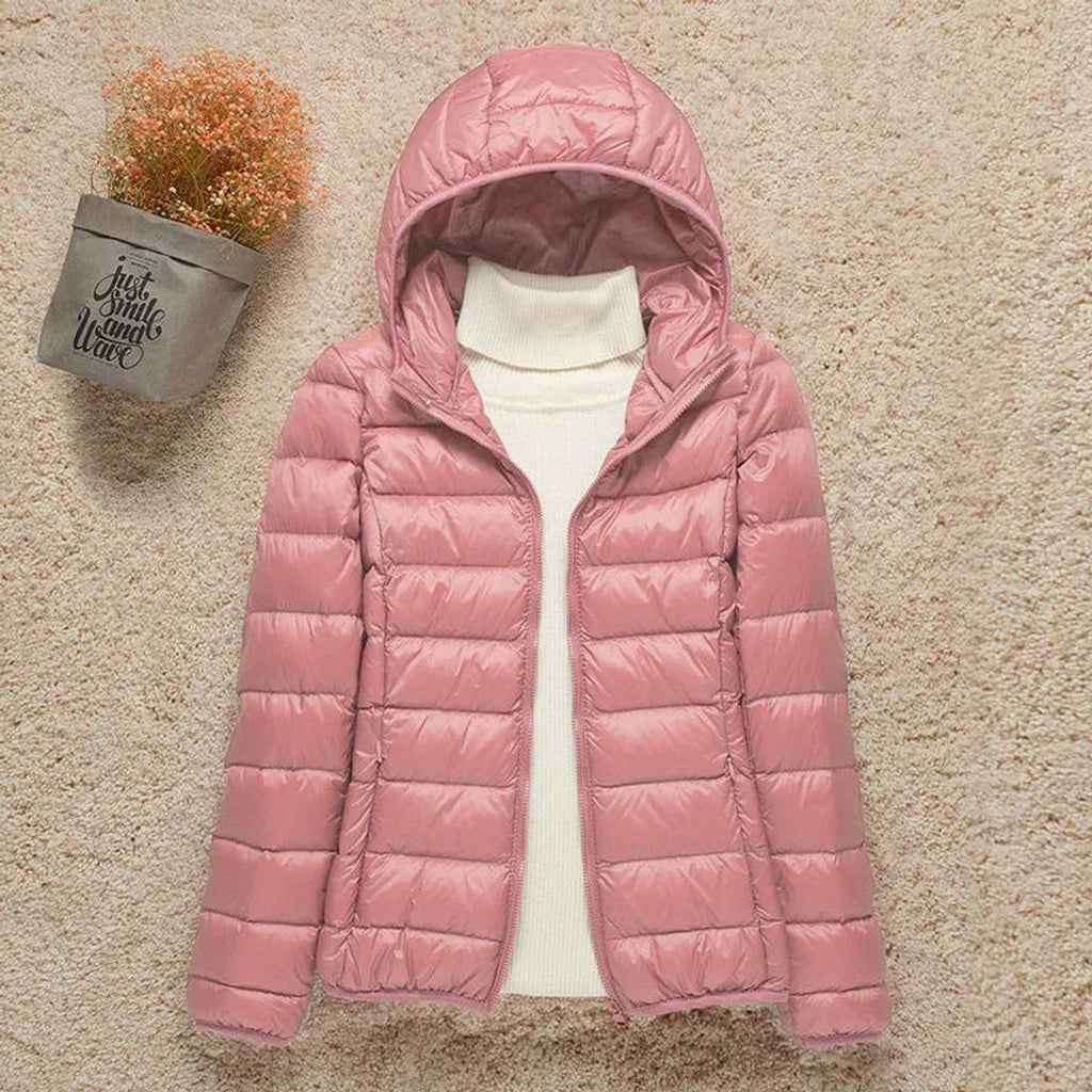 Women's Compact Fold-Up Quilted Puffer Coat
