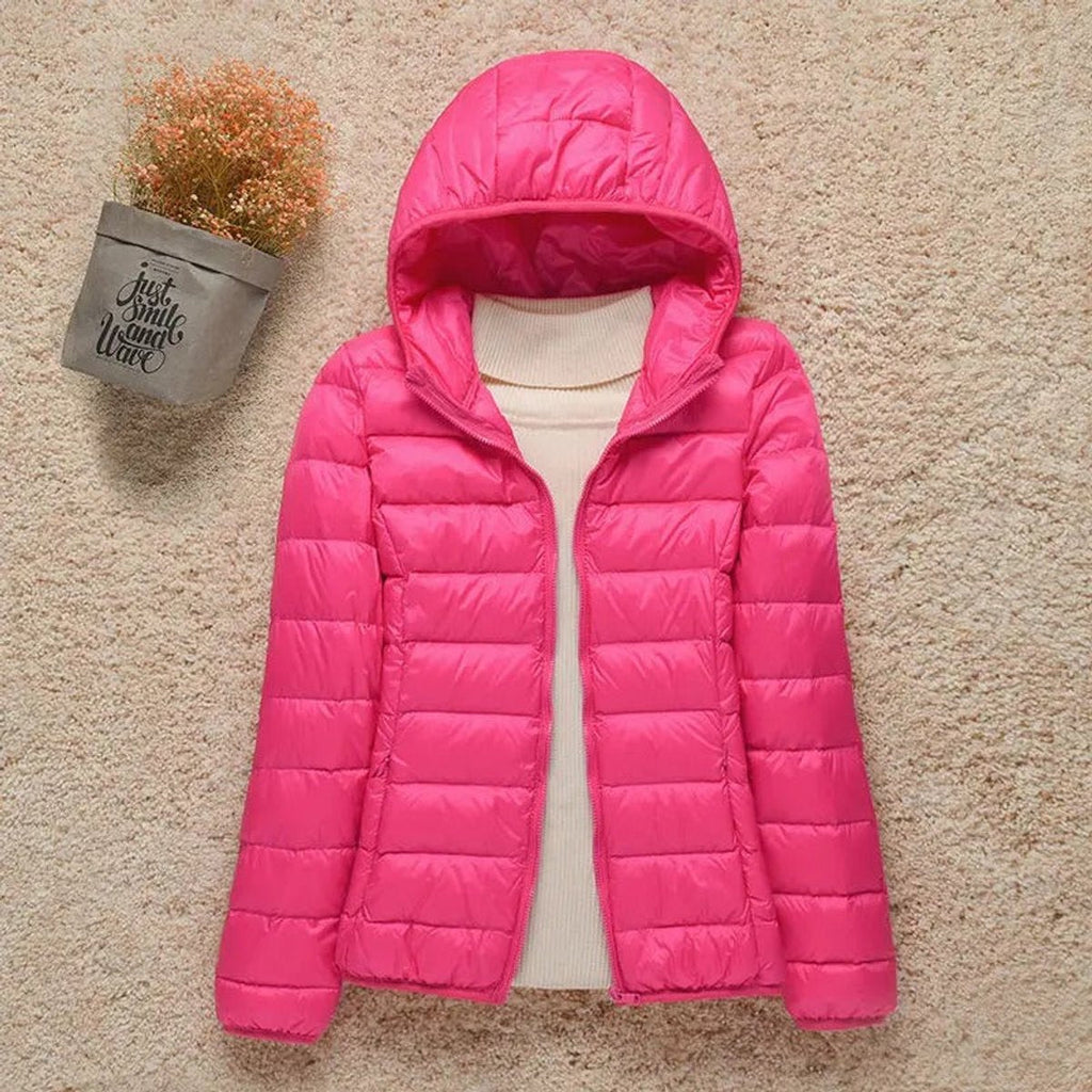 Women's Compact Fold-Up Quilted Puffer Coat