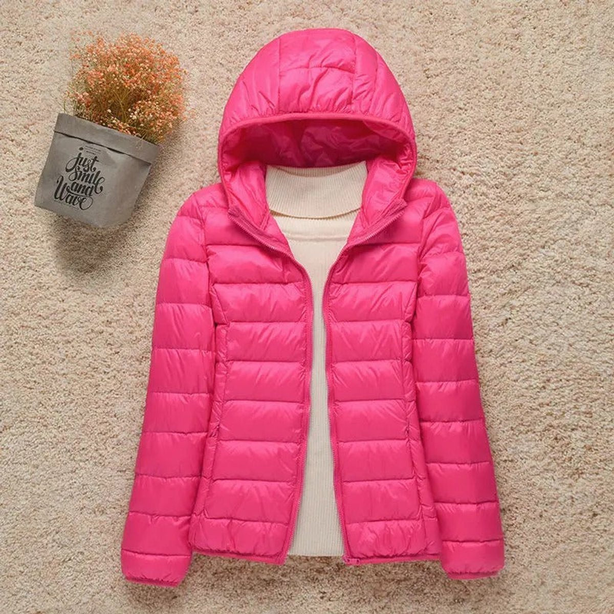 Women's Compact Fold-Up Quilted Puffer Coat