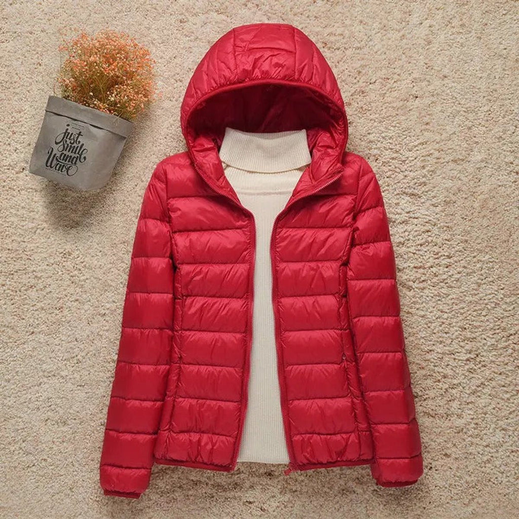 Women's Compact Fold-Up Quilted Puffer Coat